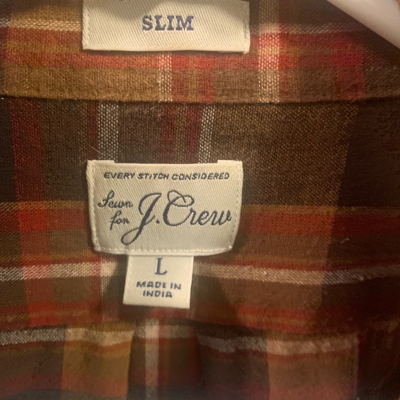 Men’s J Crew Large Slim Plaid Shirt - Picture 2 of 4